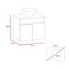 Mueble Lavamanos TuHome Manchester 2 Puertas Wengue