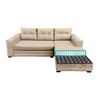 Sofá Seccional Derecho Living Factory Roma 3 Cuerpos Beige