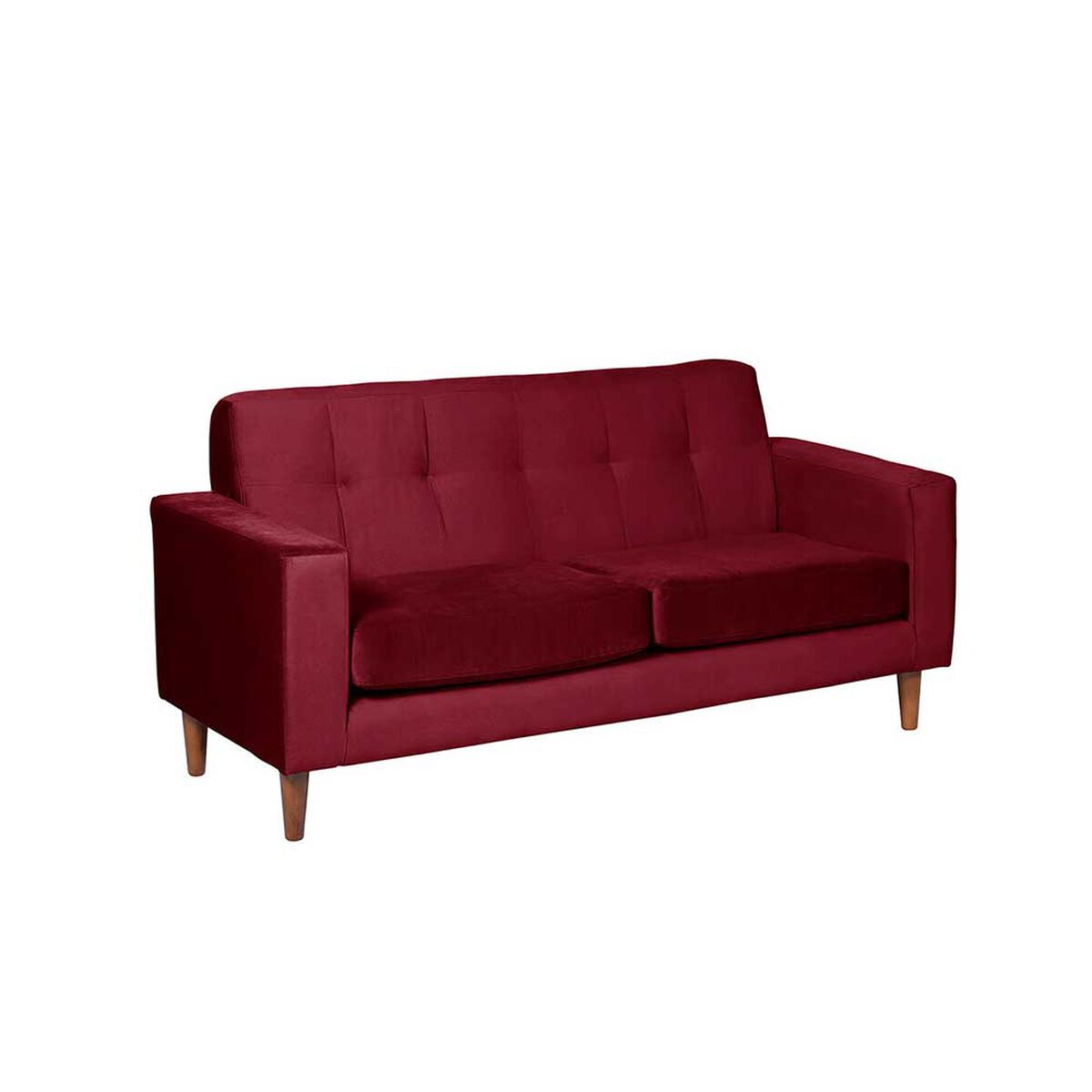 Sof&aacute; Latam Home Salermo Tela Velvet 2 Cuerpos Burdeo