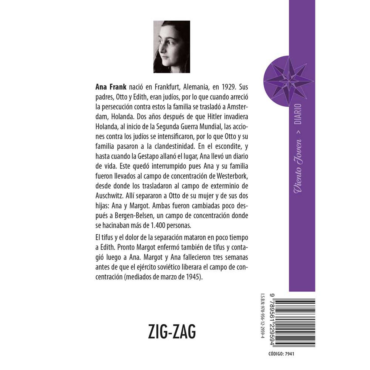 Libro Diario de Ana Frank Ana Frank Zig-Zag