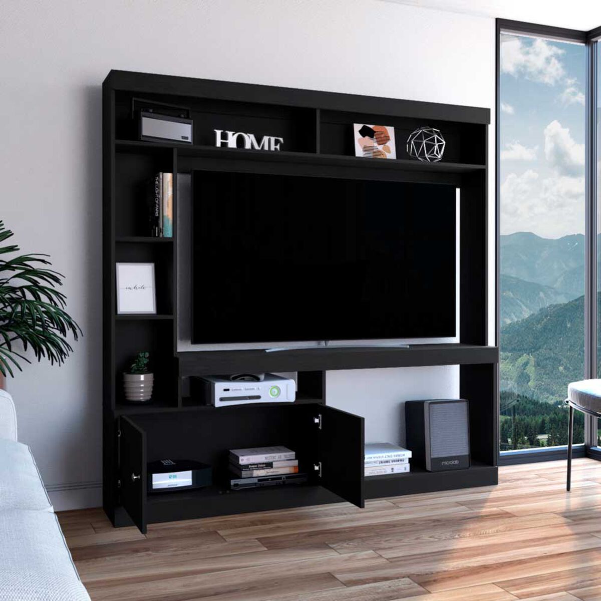 Centro de Entretenimiento Tuhome Dante Hasta 55" Wengue