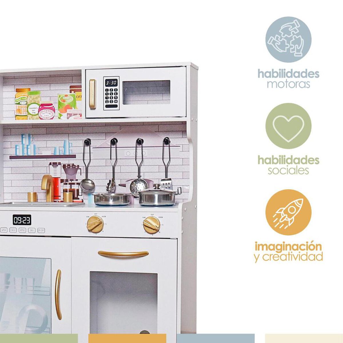 Cocina de Juguete Infantil Madera Accesorios Band&uacute;