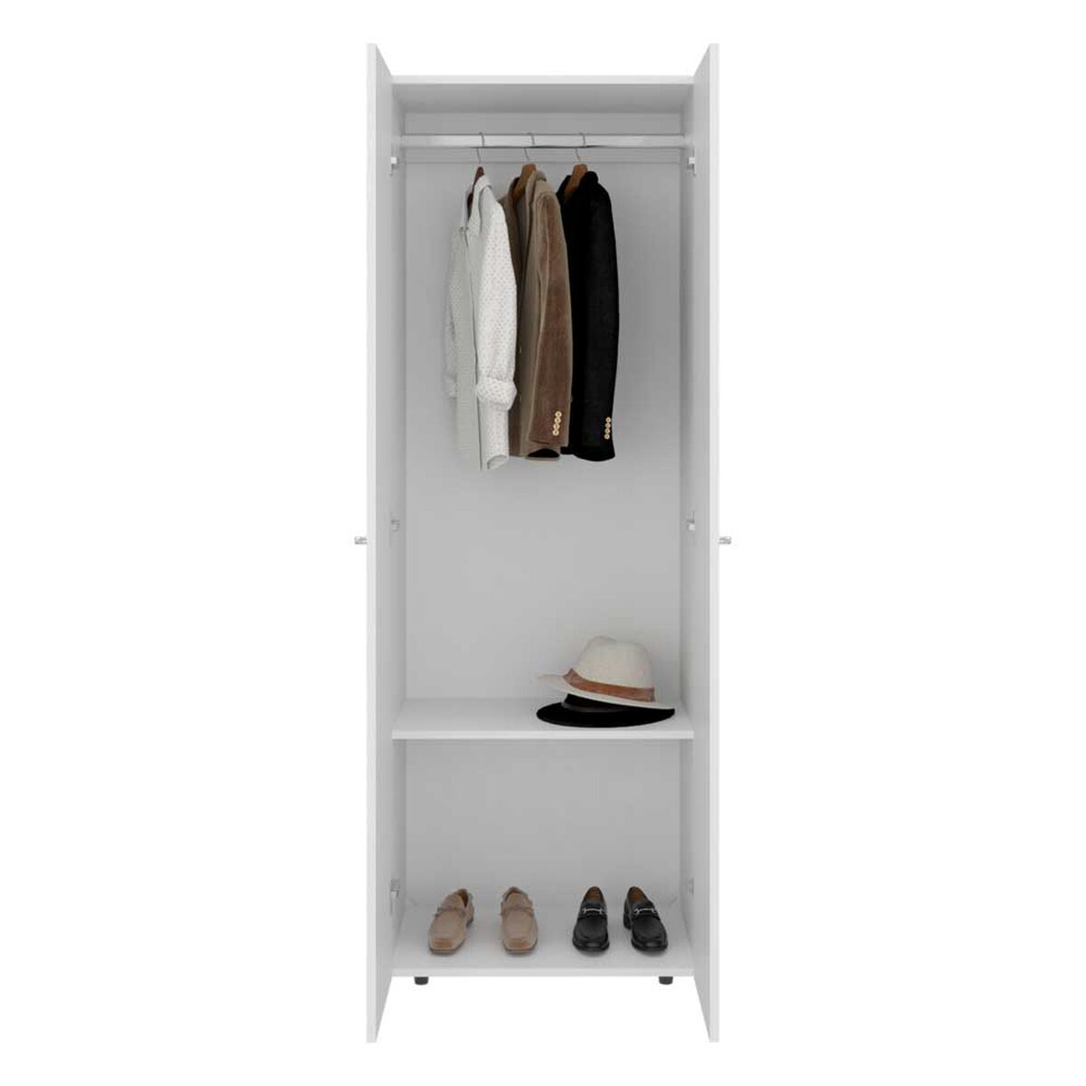 Combo Closet Tuhome 3 Puertas con Colgador + M&oacute;dulo Superior Dreams Blanco