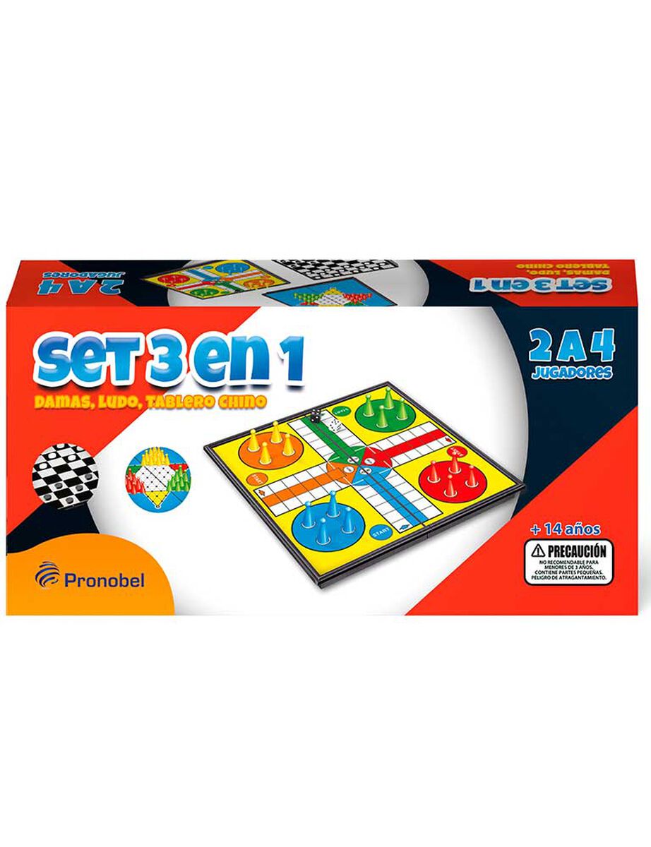 Juego de Mesa 3 en 1 Magnético Pronobel