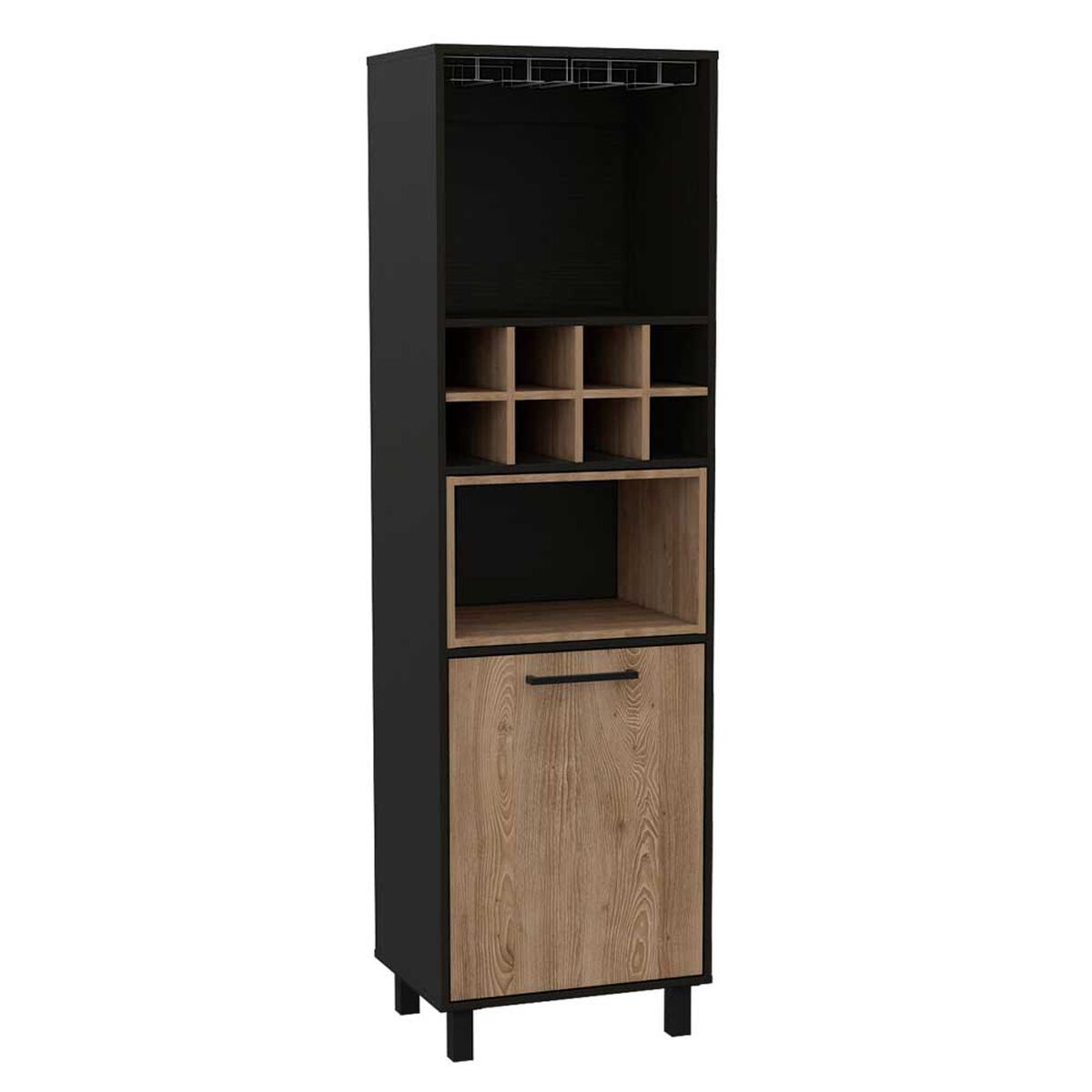Combo Rack TV 55" + Bar Alto + Mesa Centro Kaia Wengue Miel Tuhome
