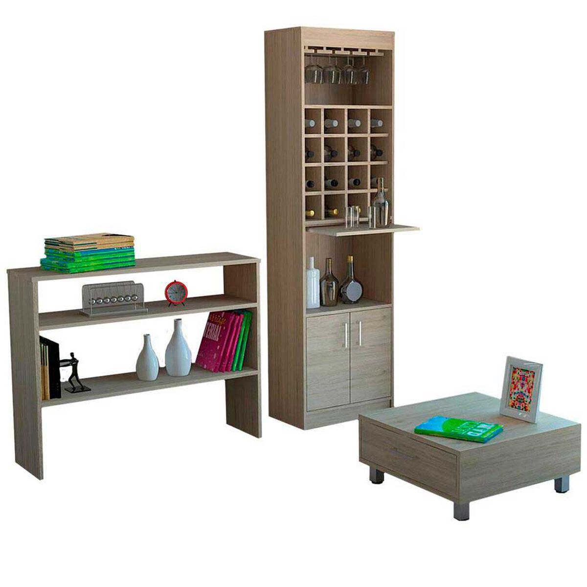 Mueble Bar + Arrimo + Mesa de Centro TuHome Beijing