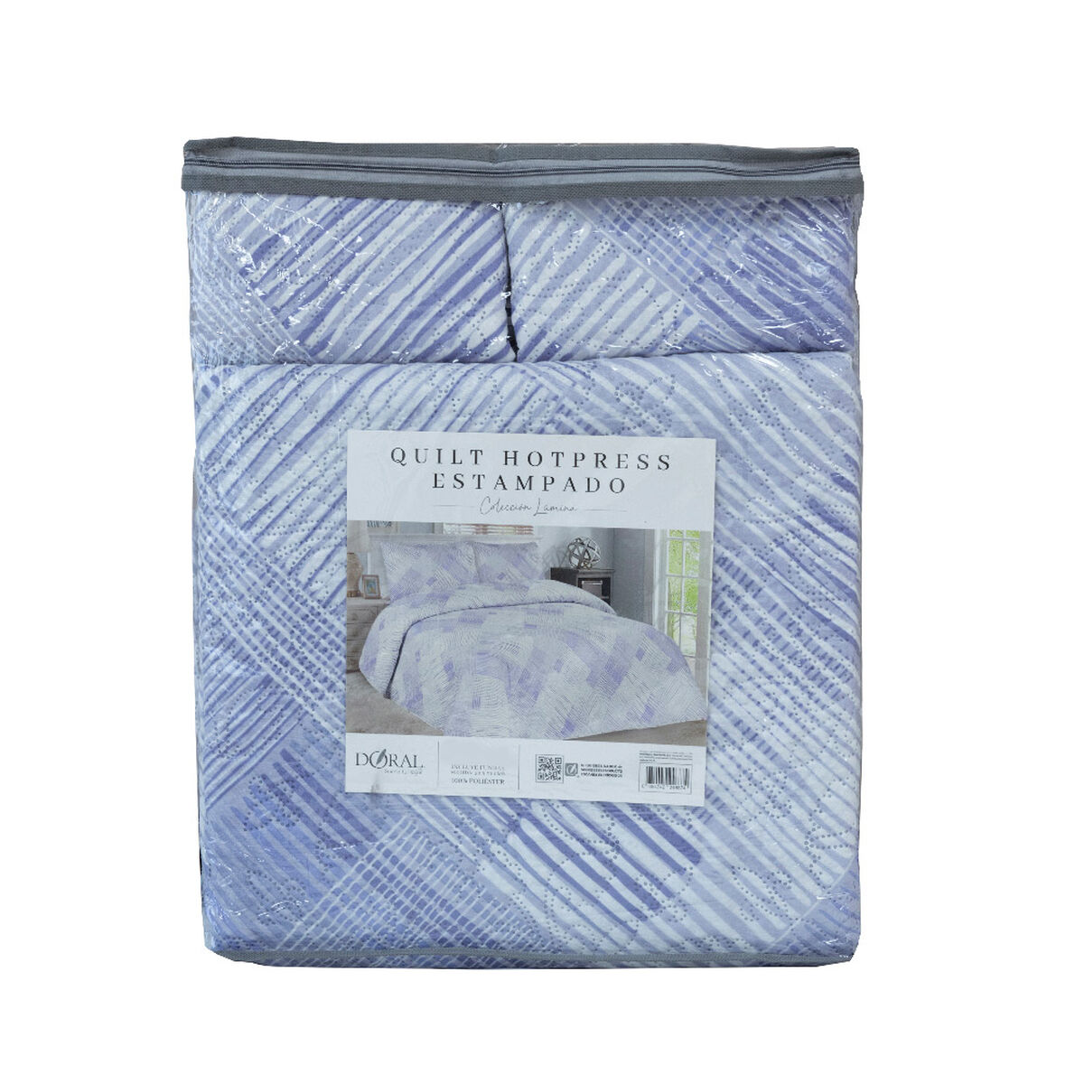Quilt Doral Hotpress Estampado 2 Plazas Tramado