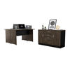 Escritorio Doble + Gabinete 2 Puertas Negro TuHome Home Office