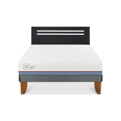 Cama Europea CIC 2 Plazas Excellence Plus + Respaldo Munich Negro