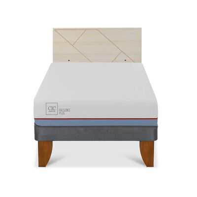 Imagen 1 del producto Cama Europea CIC 1,5 Plazas Excellence Plus + Respaldo Villarrica Alpino