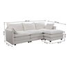 Seccional Izquierdo o Derecho Casanova Samantha Moderno 3 Cuerpos + Ottoman Beige
