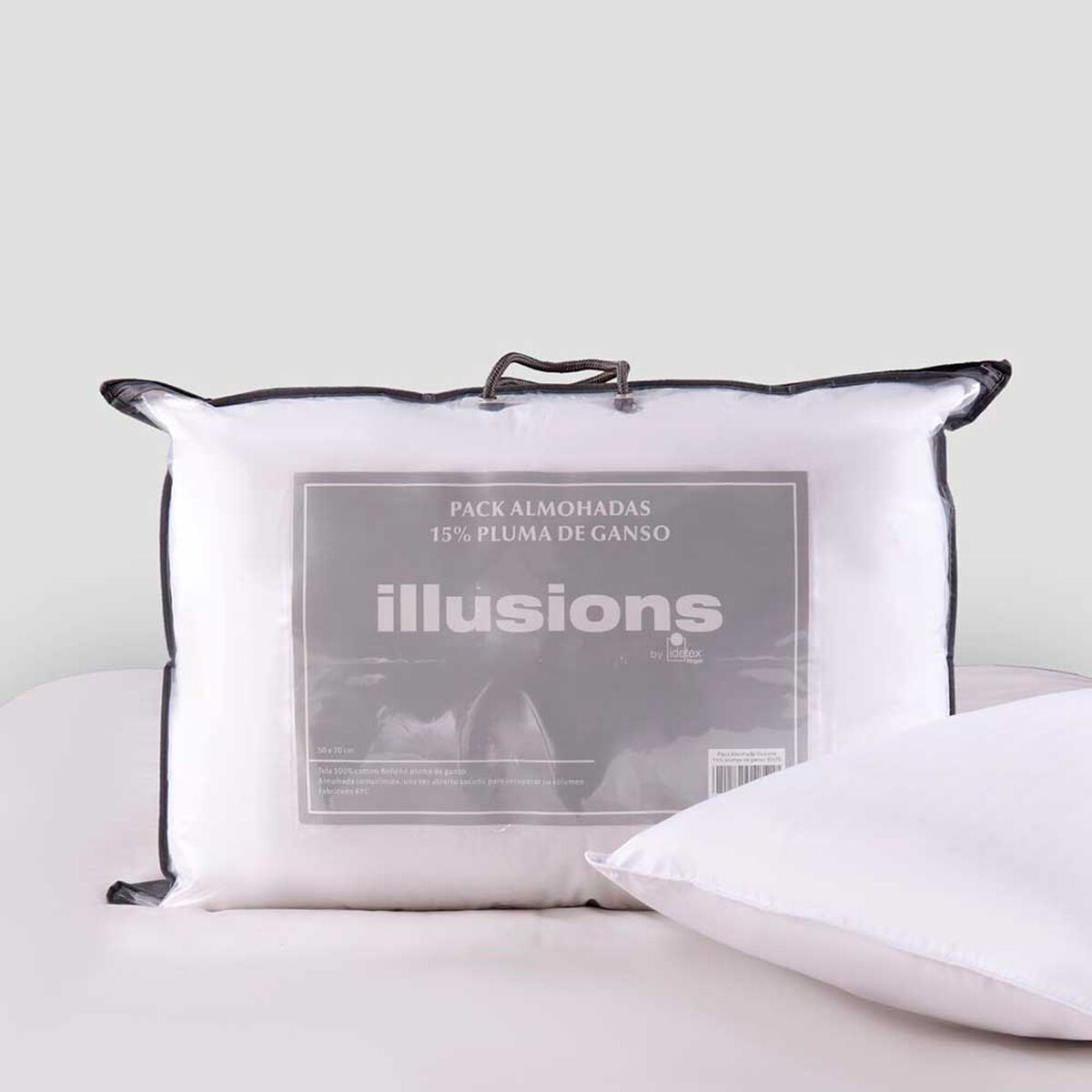 Pack 2 Almohadas Illusions 50 x 70 cm.Blanco
