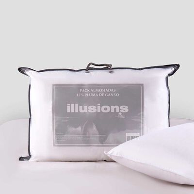 Imagen 2 del producto Pack Almohadas Illusions Pluma de Ganso 50 x 70 cm.