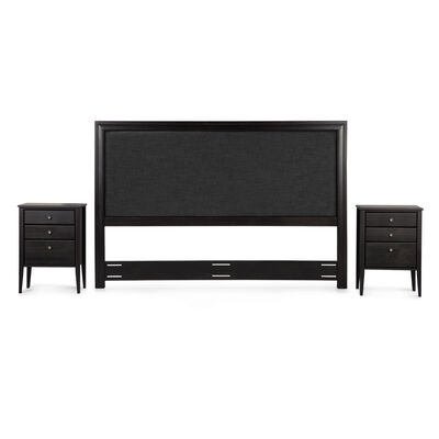 Imagen 1 del producto Respaldo + 2 Veladores Rosen King Nolita Grafito