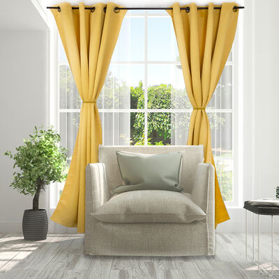 Imagen 2 del producto Set Cortinas Doral Black Out Victoria 220 x 140 cm Mostaza