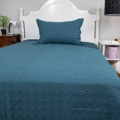 Imagen 2 del producto Quilt Doral 1,5 Plazas Azul Marino Velvety