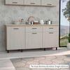 Mueble de Cocina Inferior TuHome Gante 2 Puertas 2 Cajones Rovere Niebla