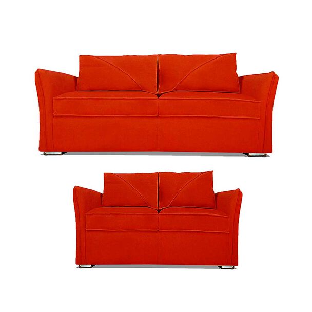 Juego de Living Elegant Detail Atlanta Sofá 3 Cuerpos + Sofá 2 Cuerpos Rojo