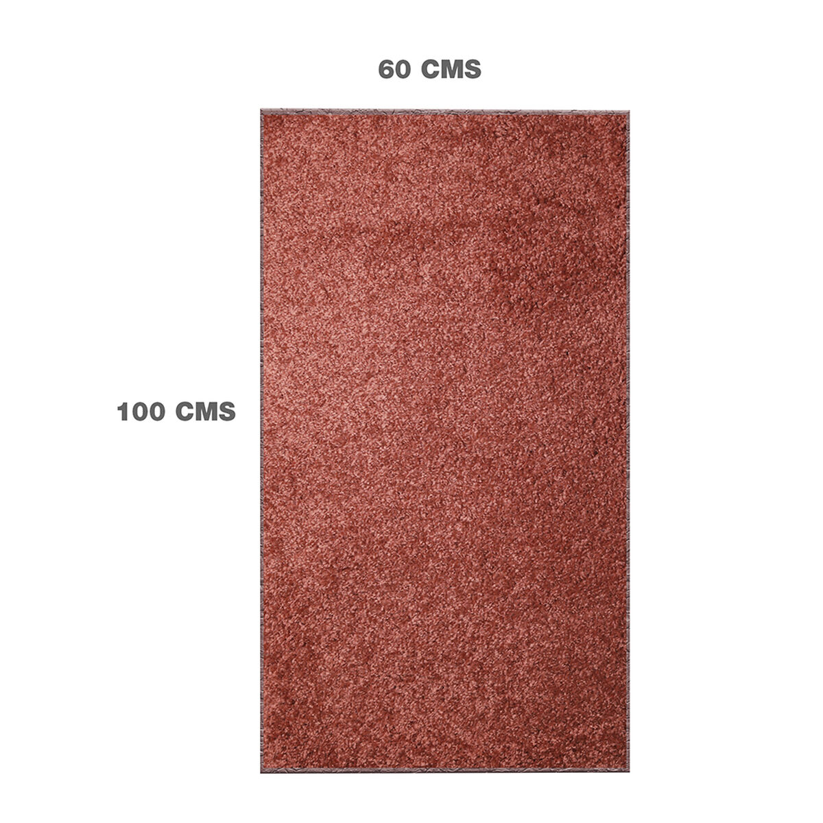 Bajada De Cama Doral Shaggy 100 x 60 cm Terracota