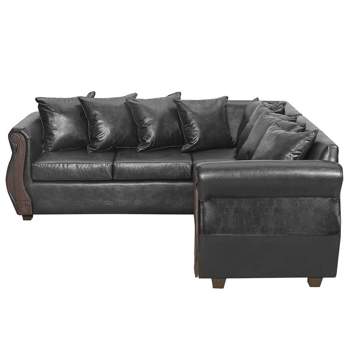 Sofá Seccional Innovamuebles New Bugambilia 5 Cuerpos Negro