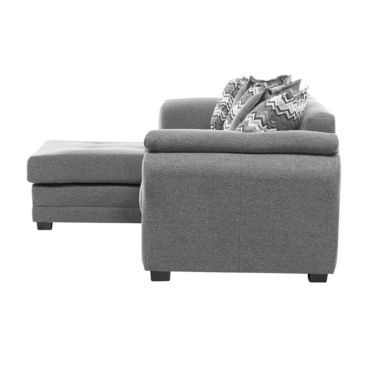 Sofá Seccional Izquierdo Living Factory Mustang 4 Cuerpos Gris