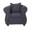 Juego de Living Black Factory Emili Sofá 3 Cuerpos + Dos Sillones 1 Cuerpo Marengo