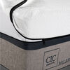 Cama Europea CIC Base Dividida 2 Plazas Balance + 2 Veladores New Dublin Chocolate