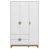 Clóset Vekkahome Ipe 3 Puertas 2 Cajones Blanco Café