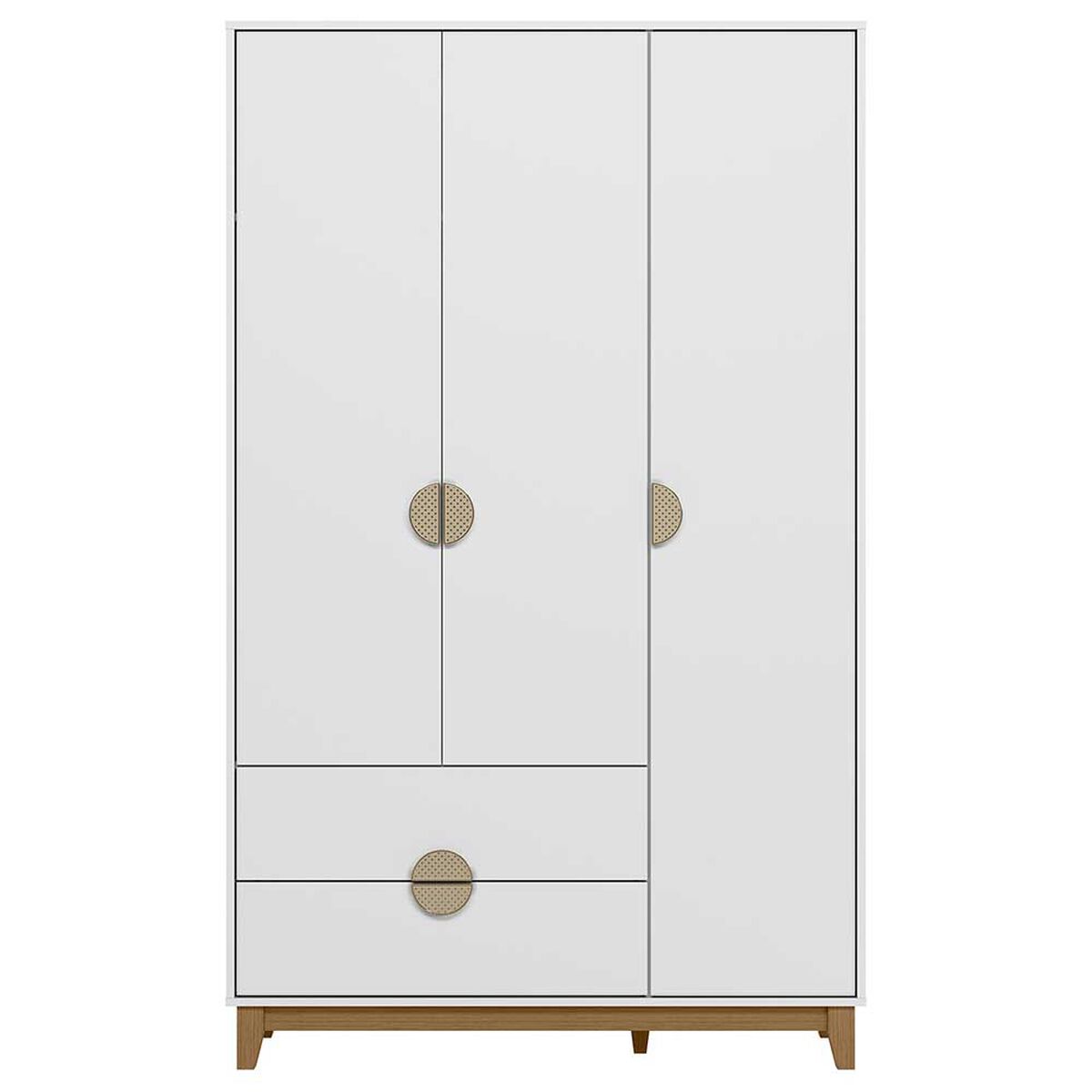 Clóset Vekkahome Ipe 3 Puertas 2 Cajones Blanco Café