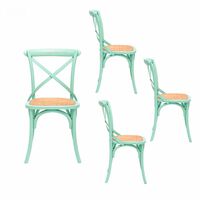 Set 4 Sillas Spazzio Retro Menta