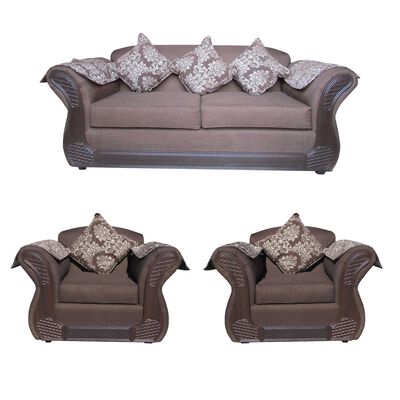 Imagen 1 del producto Juego de Living Almore Irlanda Sofá 2 Cuerpos + Dos Sillones 1 Cuerpo Café