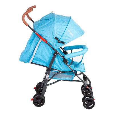 Imagen 2 del producto Coche Paragua Bebe 5126 Plegable Liviano Compacto Celeste Bebesit