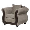 Juego de Living Black Factory Barcelona Sofá 3 Cuerpos + Dos Sillones 1 Cuerpo Beige