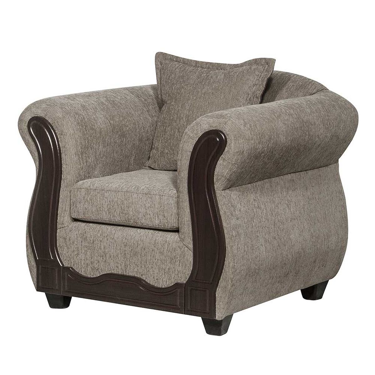 Juego de Living Black Factory Barcelona Sofá 3 Cuerpos + Dos Sillones 1 Cuerpo Beige