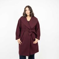 Abrigo Mujer Extralindas Burdeo