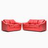 Juego de Living Cabsur Galicia Sof&aacute; 3 Cuerpos + Sof&aacute; 2 Cuerpos PU Rojo