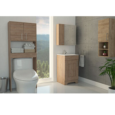 Imagen 2 del producto Set Muebles Ahorrador + Lavamanos + Auxiliar + Gabinete Espejo