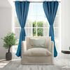 Set Cortinas Doral Black Out Victoria  220 x 140 cm Azul Petroleo