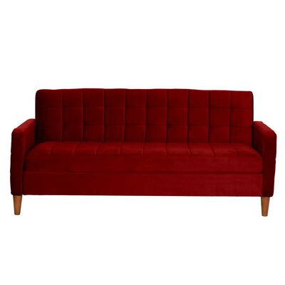 Futón Latam Home Genova Velvet 3 Cuerpos Burdeo