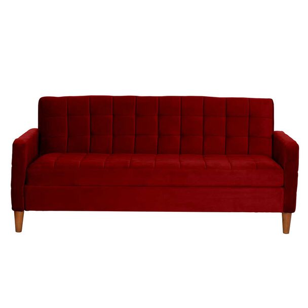 Futón Latam Home Genova Velvet 3 Cuerpos Burdeo