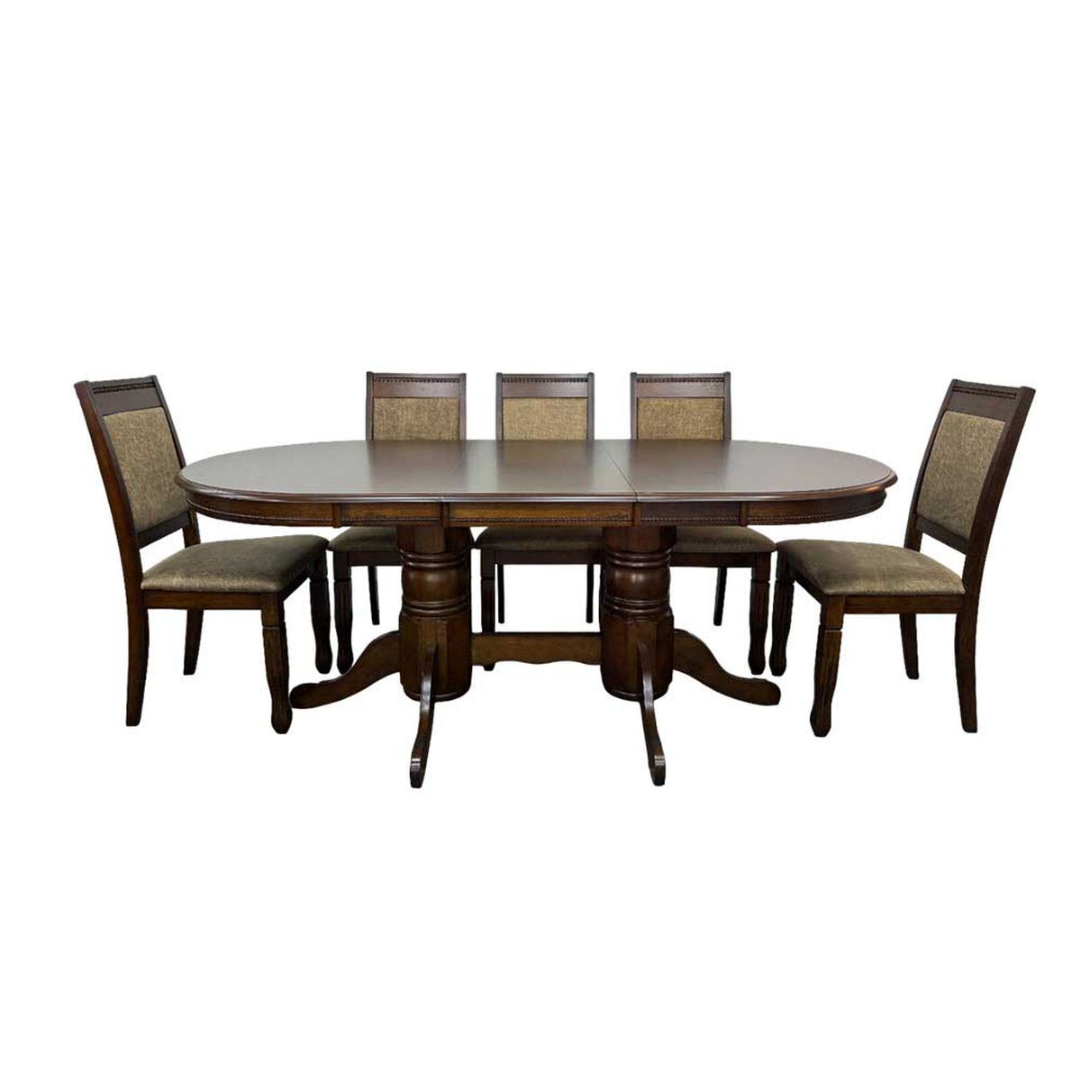 Juego de Comedor Furnitech con Extensión Montpellier 8 Sillas Caramelo