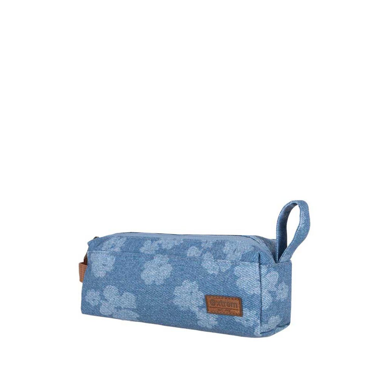 Estuche Xtrem Webster 2.0 6XT Denim Flores Azul
