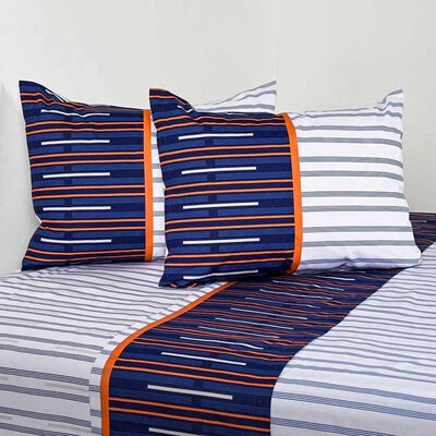 Imagen 1 del producto Juego de Sábanas American Family 144 Hilos King Trazos Azul