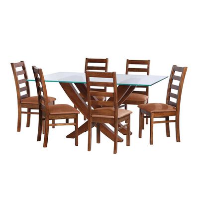 Imagen 1 del producto Juego de Comedor Latam Home Alicante 6 Sillas Tabaco