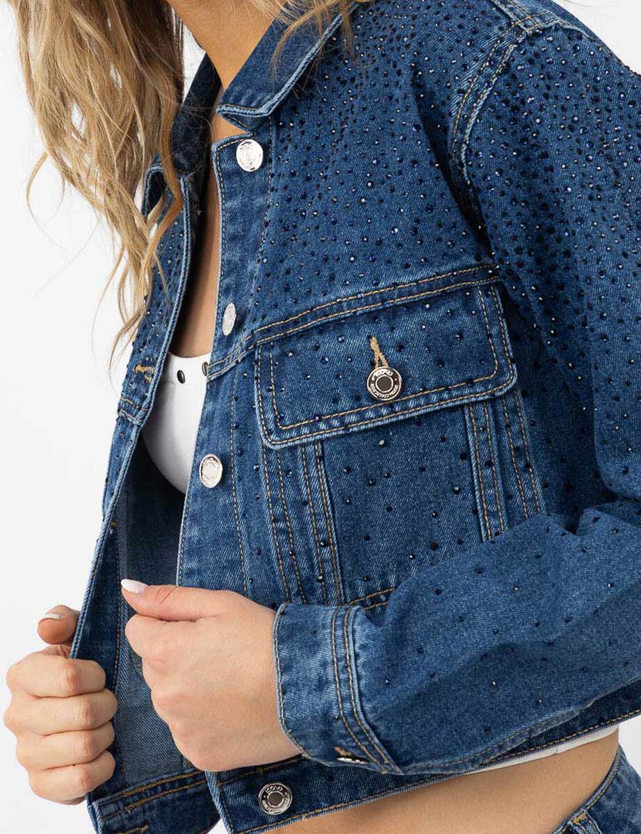 Chaqueta Crop Denim Mujer Icono