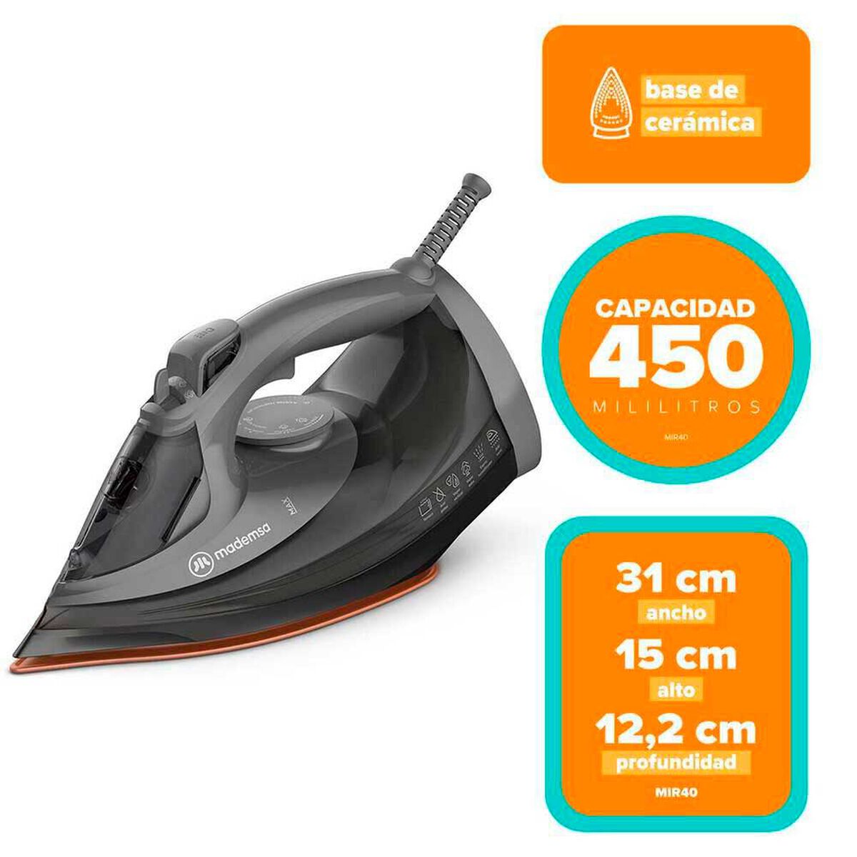 Plancha a Vapor Mademsa MIR 40