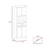 Mueble para Microondas TuHome Manchester Blanco 4 Puertas