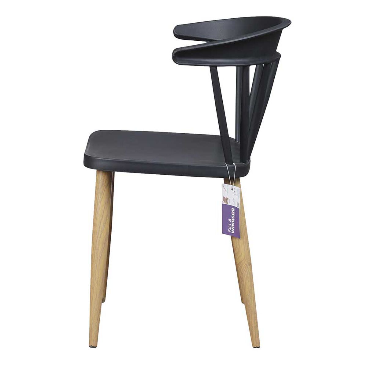 Pack 4 Sillas de Comedor Vincenzi Madrid Negro