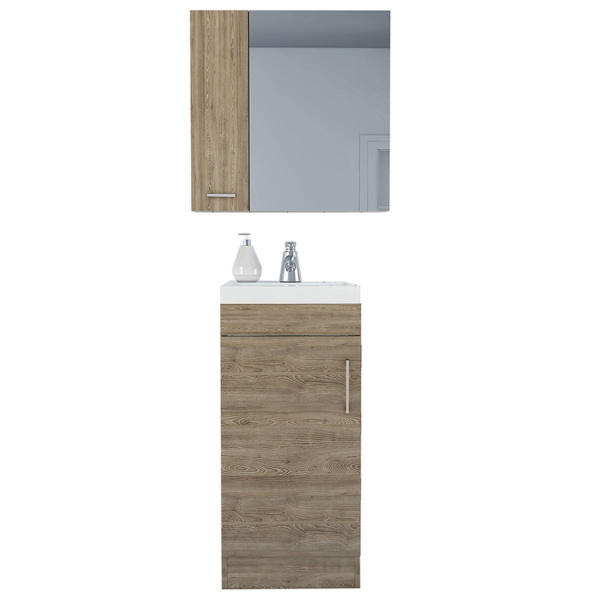 Combo Gabinete Bath 300 + Mueble Lavamanos Madrid TuHome