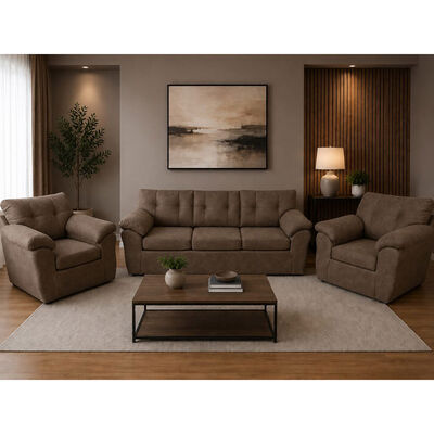 Juego de Living Dise&ntilde;o A&M Home Siena 5 Cuerpos Caf&eacute;